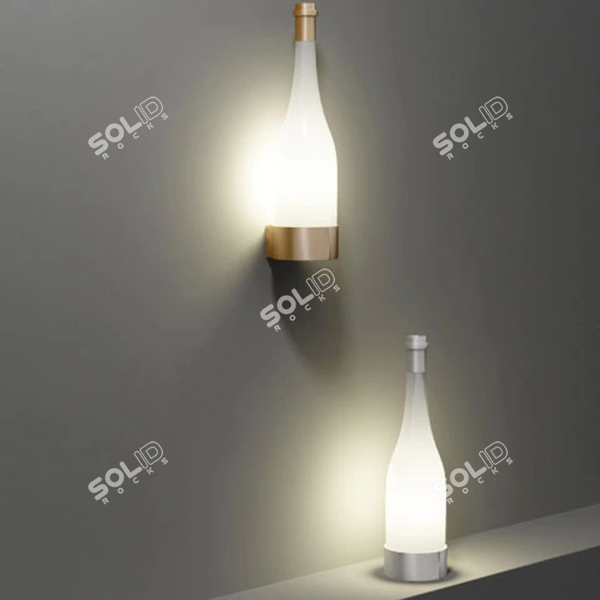 LUX-Light BOTTLE: Sleek Wall Light Fixture 3D model image 1