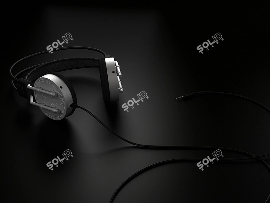 Custom-fit Headphones: Superior Sound & Stylish Texture 3D model image 1