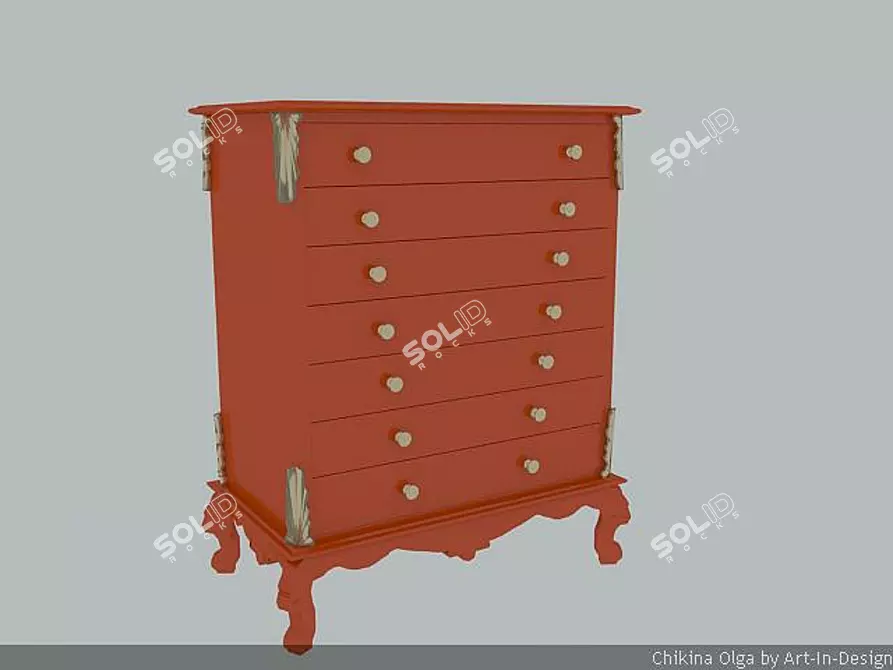 Napoleone Collection: Classic Commode 3D model image 1