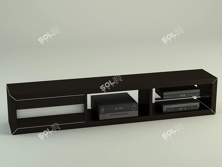 Custom Design Media Cabinet 3D model image 1