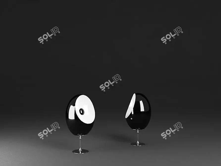 Egg-shaped Mono Speaker: Opti 3D model image 1