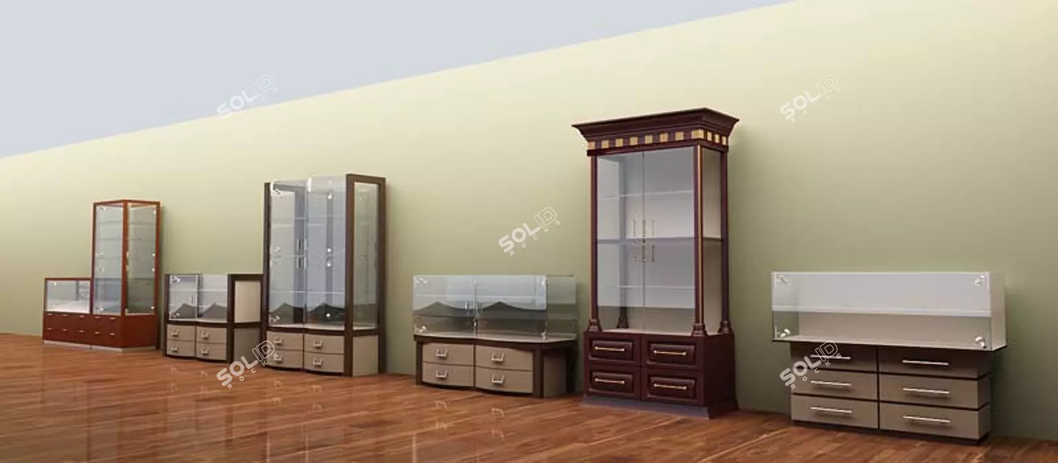 Elegant Boutique Jewelry Furniture 3D model image 1