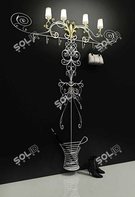 French Style Multi-Purpose Wall Sconce 3D model image 1