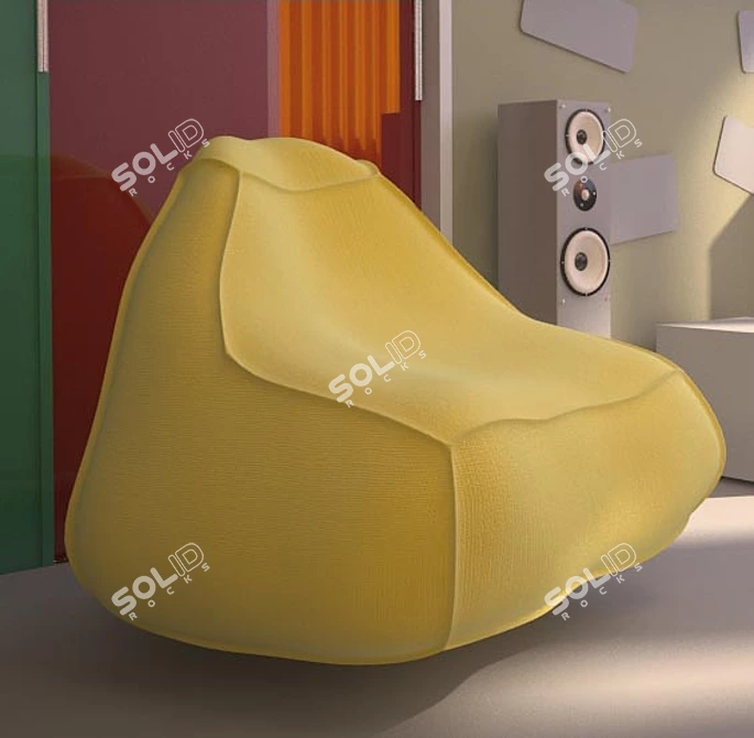 "Plush Pear" Kids Armchair 3D model image 1