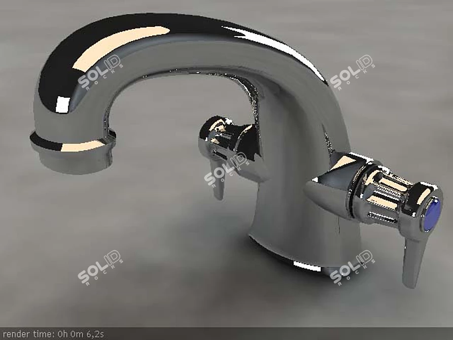 Sleek Tap Mixer 3D model image 1