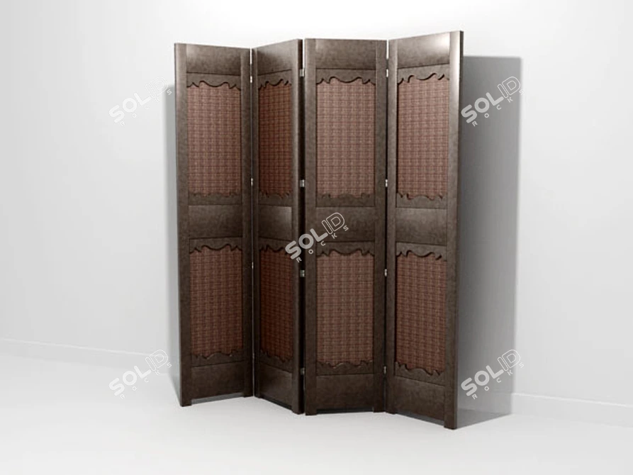 Elegant Screen Divider 3D model image 1