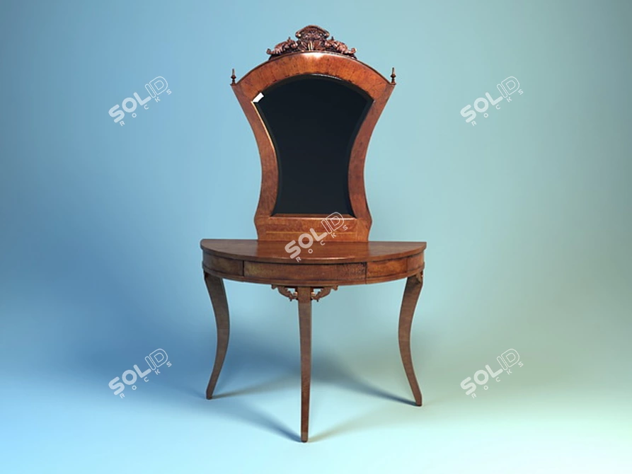  Classic Table and Mirror 3D model image 1