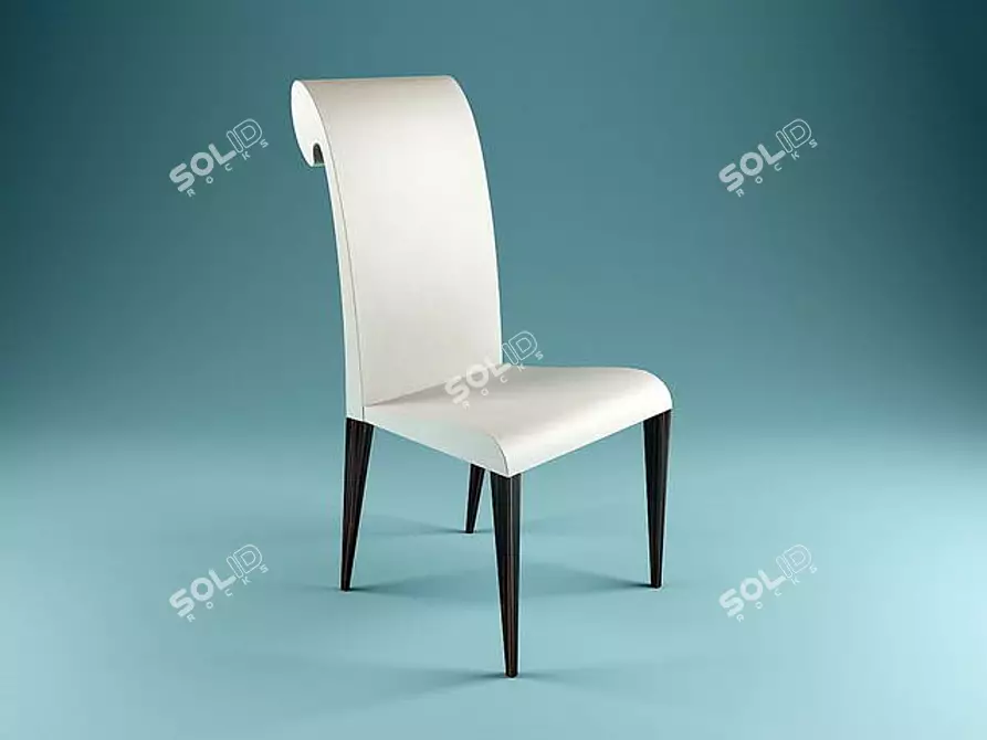 Elegant Treccani Chair: Timeless Comfort 3D model image 1