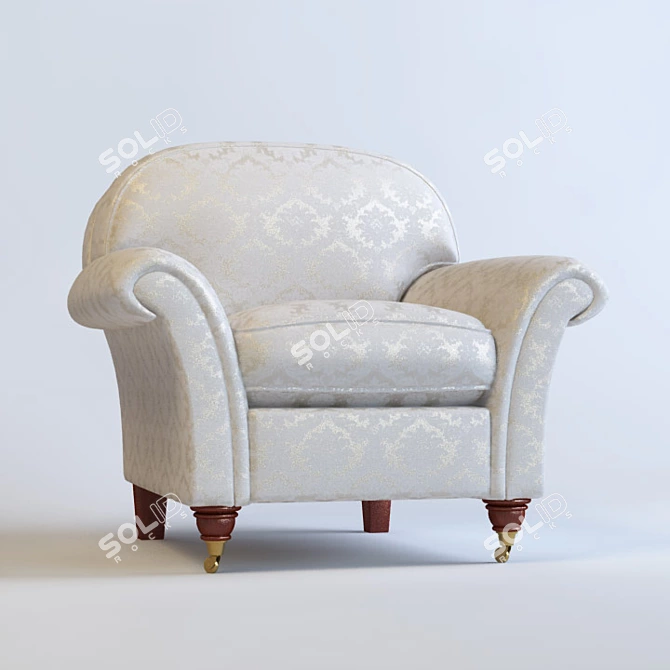 Elegant Laura Ashley Armchair 3D model image 1