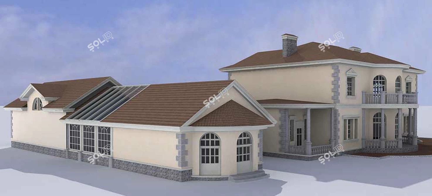 Classic Home: Timeless Elegance 3D model image 1