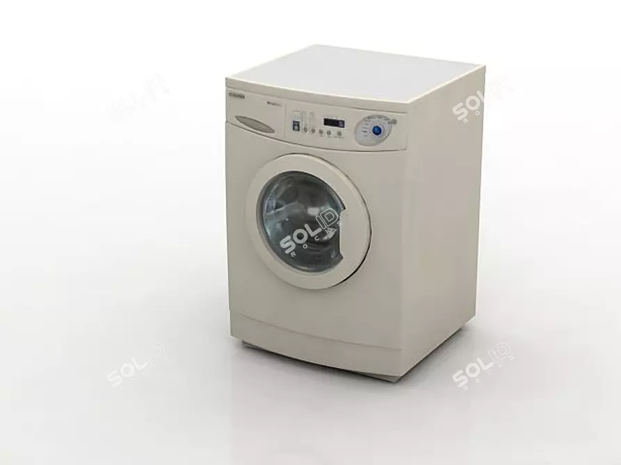 Efficient Washing Machine 3D model image 1