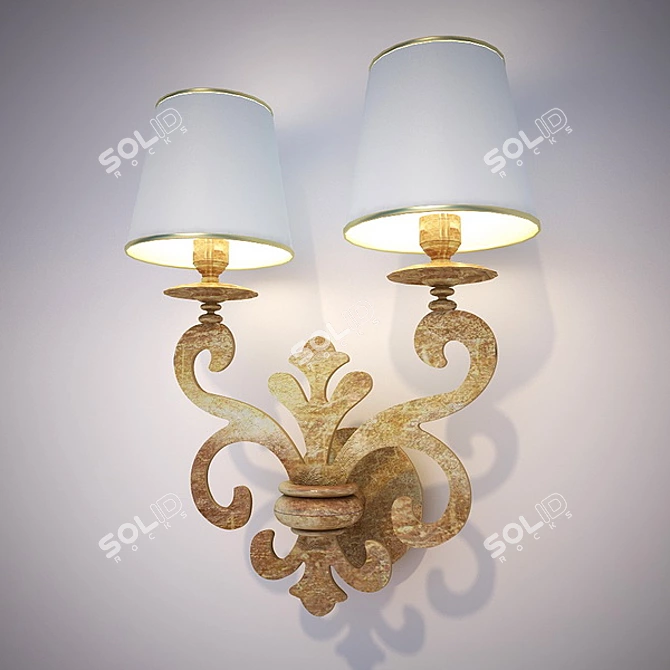 Elegant Wall Sconce: Brighten Your Space! 3D model image 1