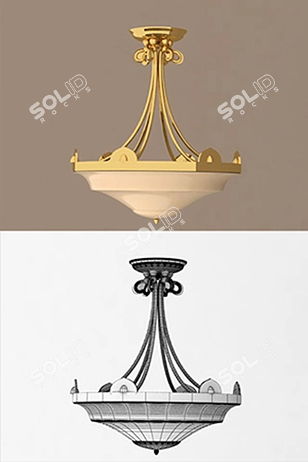 Elegant Crystal Chandelier 3D model image 1