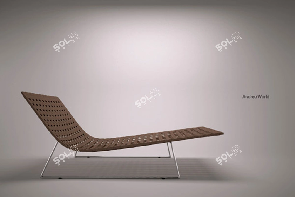 Modern Trenza Chaise Longue: Sleek & Versatile 3D model image 1