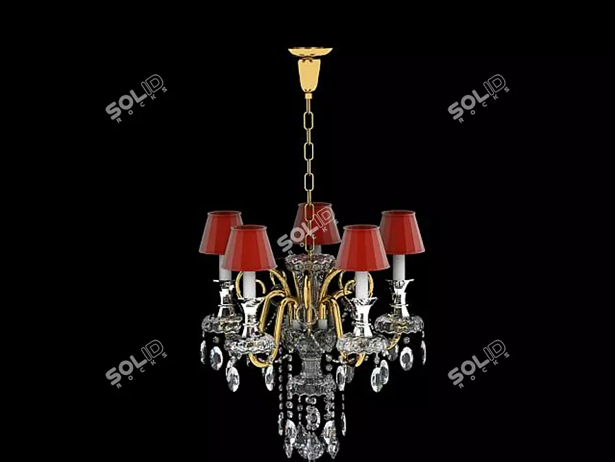 Elegant ViRay Chandelier 3D model image 1