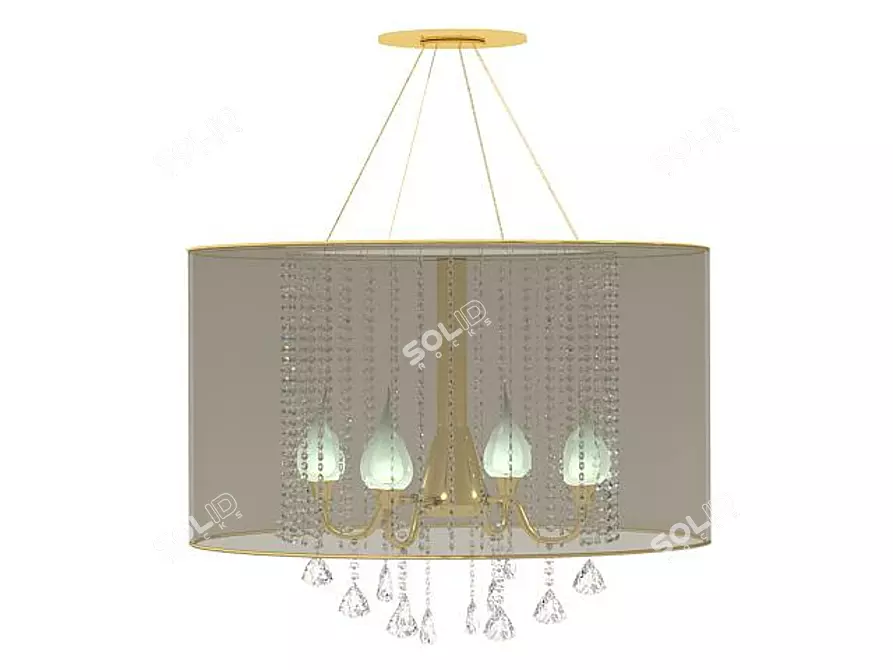 Elegant ViRay Chandelier 3D model image 1