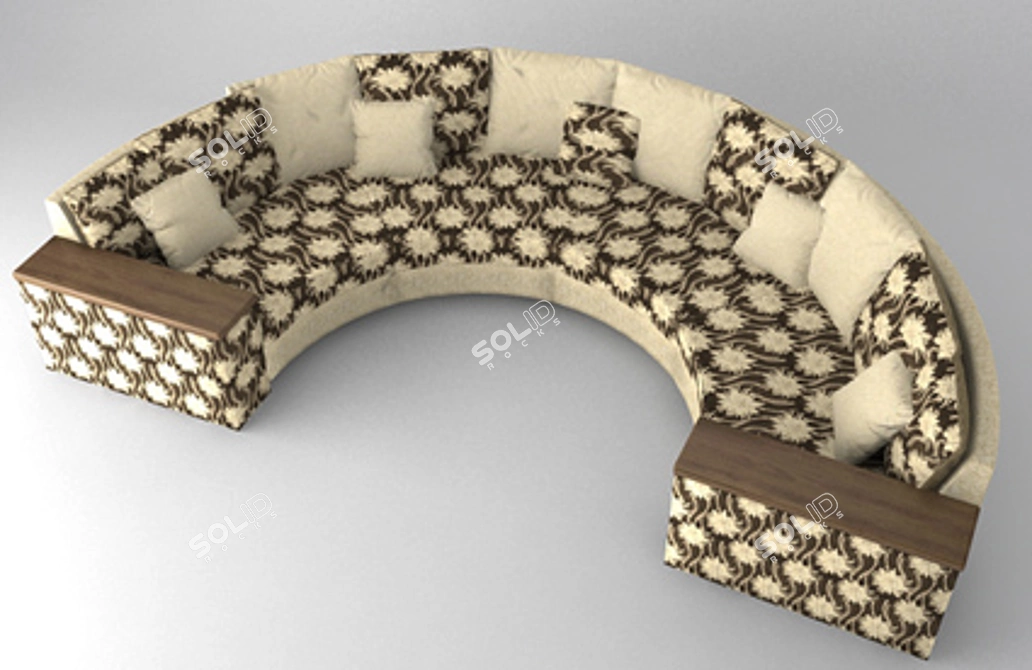 Title: Kalinka Round Sofa 3D model image 1