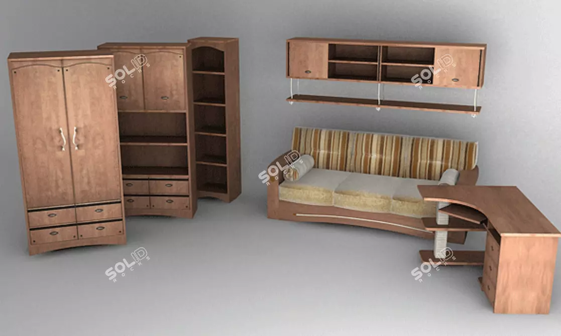 Nautical Dreams Kids Furniture 3D model image 1