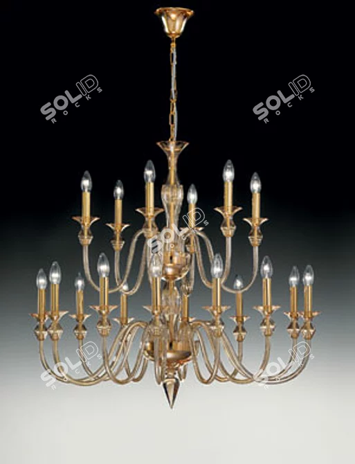 Elegant deMajo Chandelier: Classic or Contemporary 3D model image 1