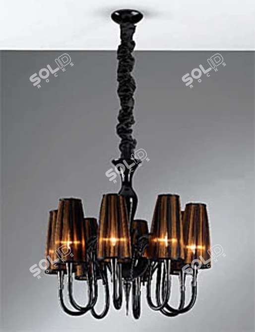 Carlesso Honey Chandelier: Elegant and Glamorous 3D model image 1