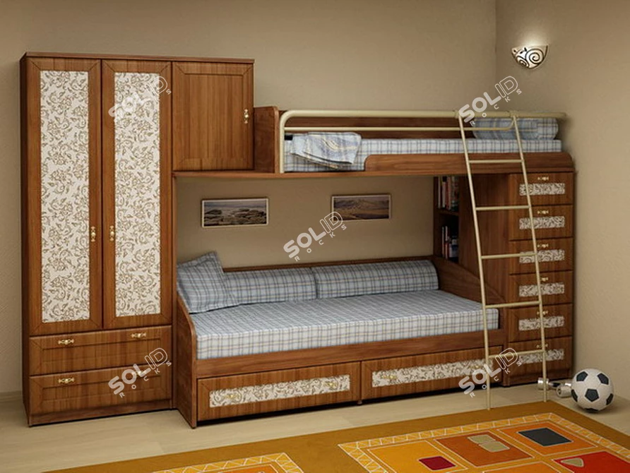 Elegant Kids Minsk Furniture 3D model image 1