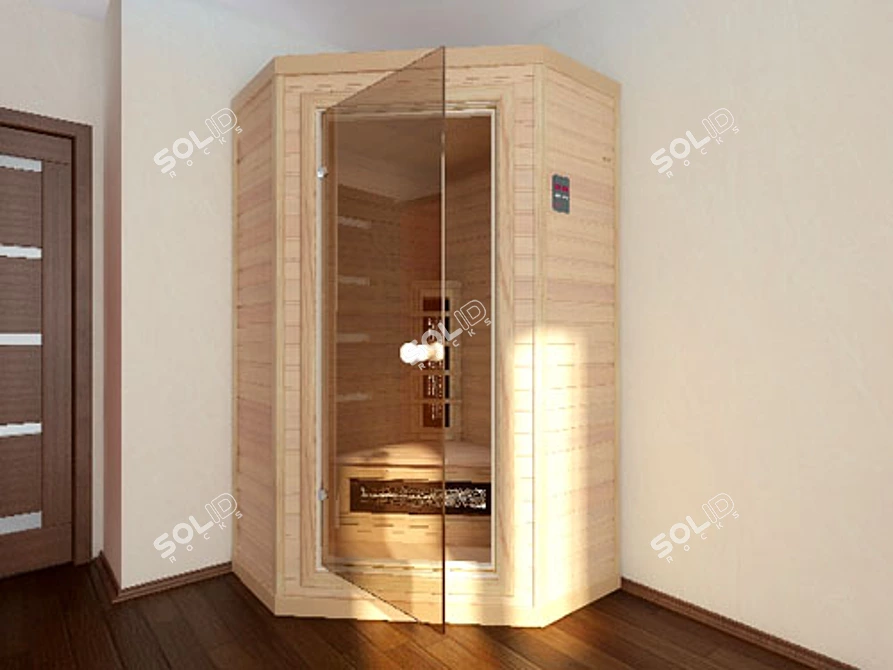 Corner Infrared Sauna 3D model image 1