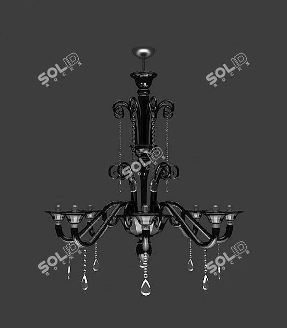 Elegant Erfud Chandelier: Barovier&Toso 3D model image 1