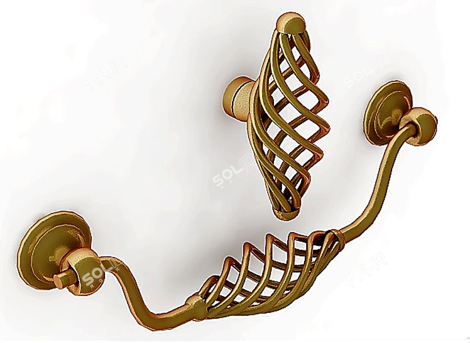 Title: French Twist Elegant Knob & Pull 3D model image 1