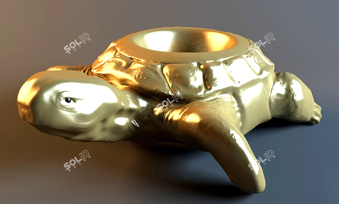 Elegant Ceramic Ashtray 3D model image 1