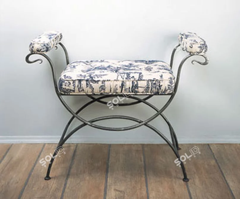 Cozy Dewey Bench 3D model image 1