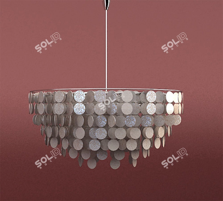 Elegant Laura Ashley Chandelier 3D model image 1