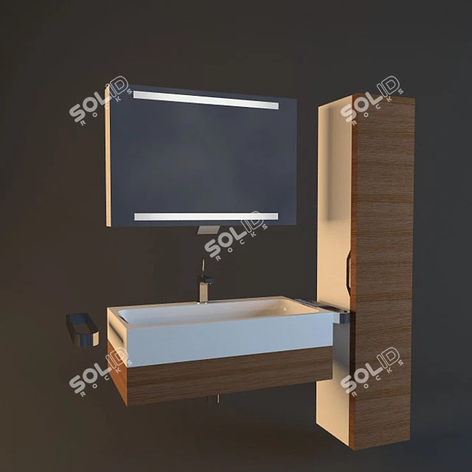 Luxury Keuco Bathroom Set 3D model image 1