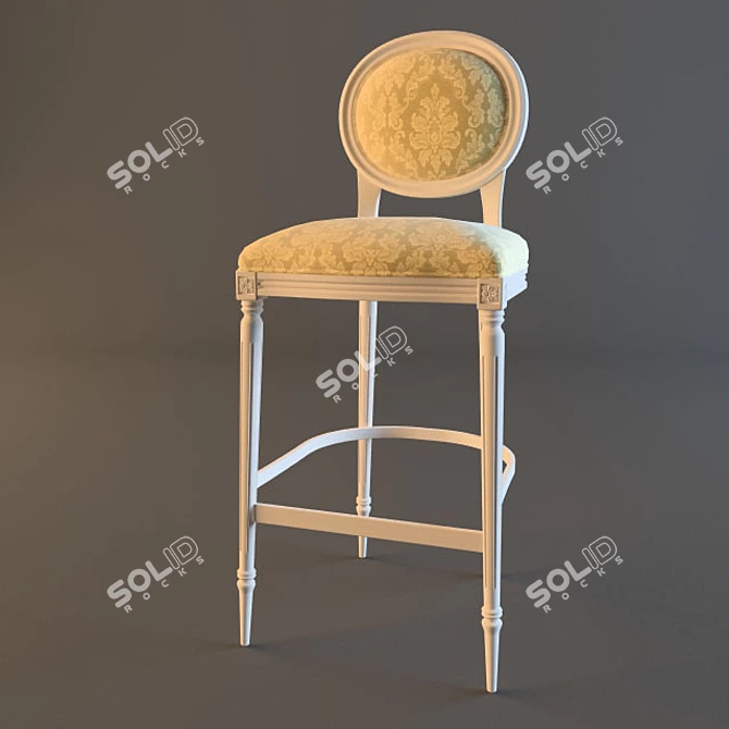 Elevate your seating: Modern Bar Stool 3D model image 1