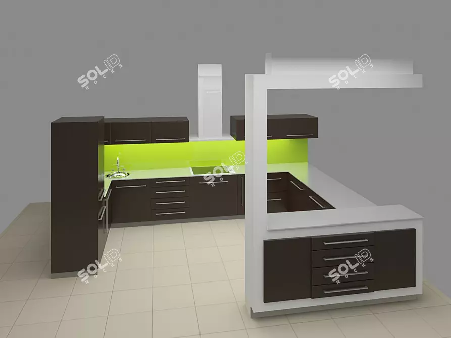 Treo Cucine Asia Kitchen Set 3D model image 1