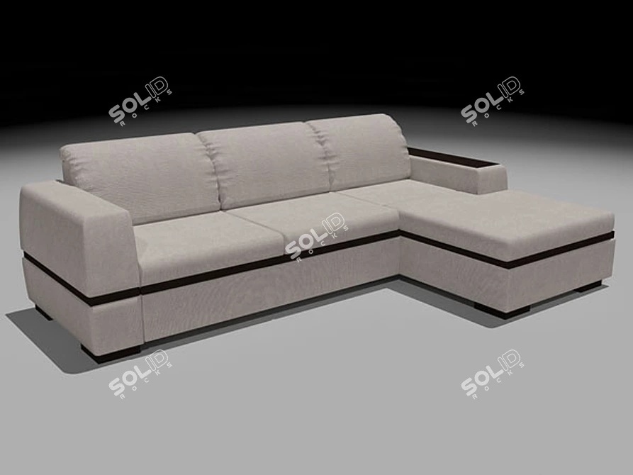 Cozy Mista Pushe Sofa 3D model image 1