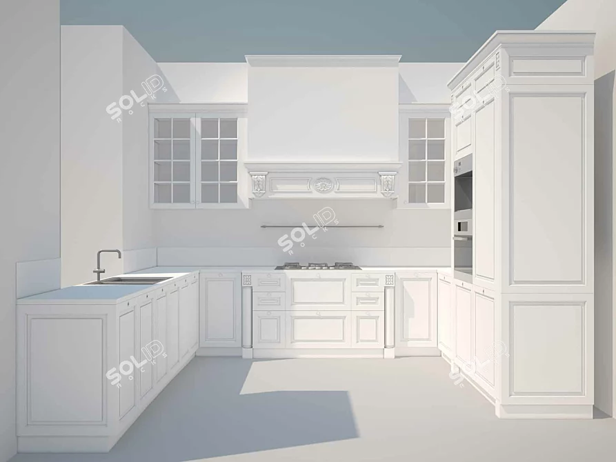 Luxury Italian Kitchen - Martini Mobili Tosca 3D model image 1