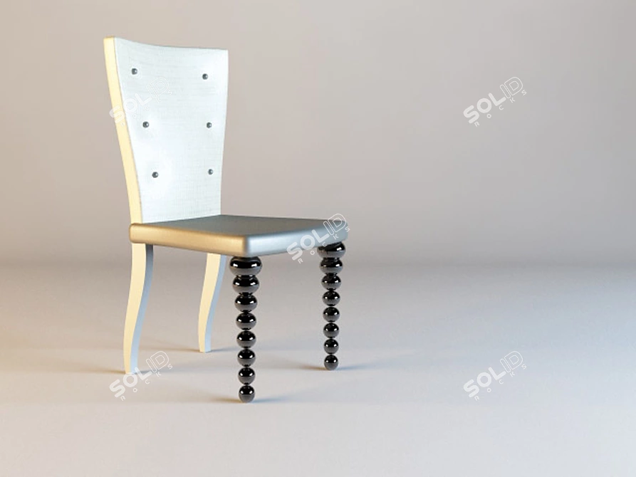 Elegant Decorative Leg Chair 3D model image 1