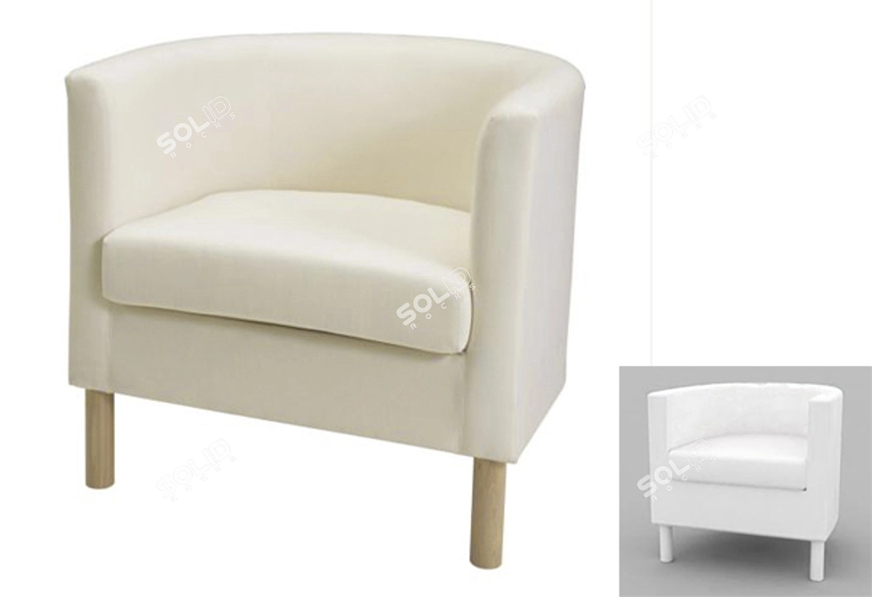 Title: Affordable Comfort: IKEA Solsta Olarp Armchair 3D model image 1