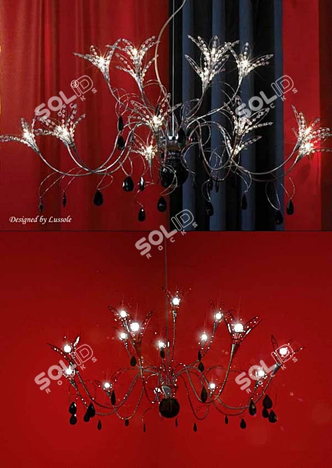 Elegant Lussole Chandelier 3D model image 1