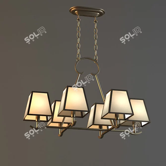 Elegant Crystal Chandelier 3D model image 1