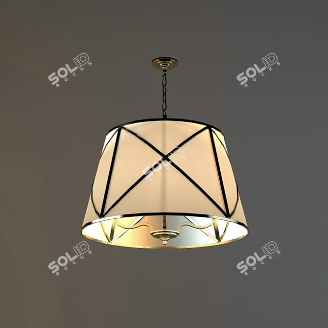 Elegant Crystal Chandelier 3D model image 1