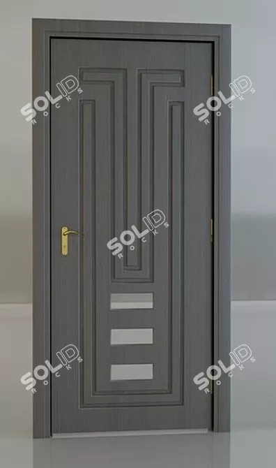 Sleek Modern Door_02 3D model image 1