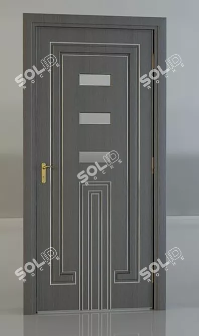 Modern Steel Door - door_03 3D model image 1