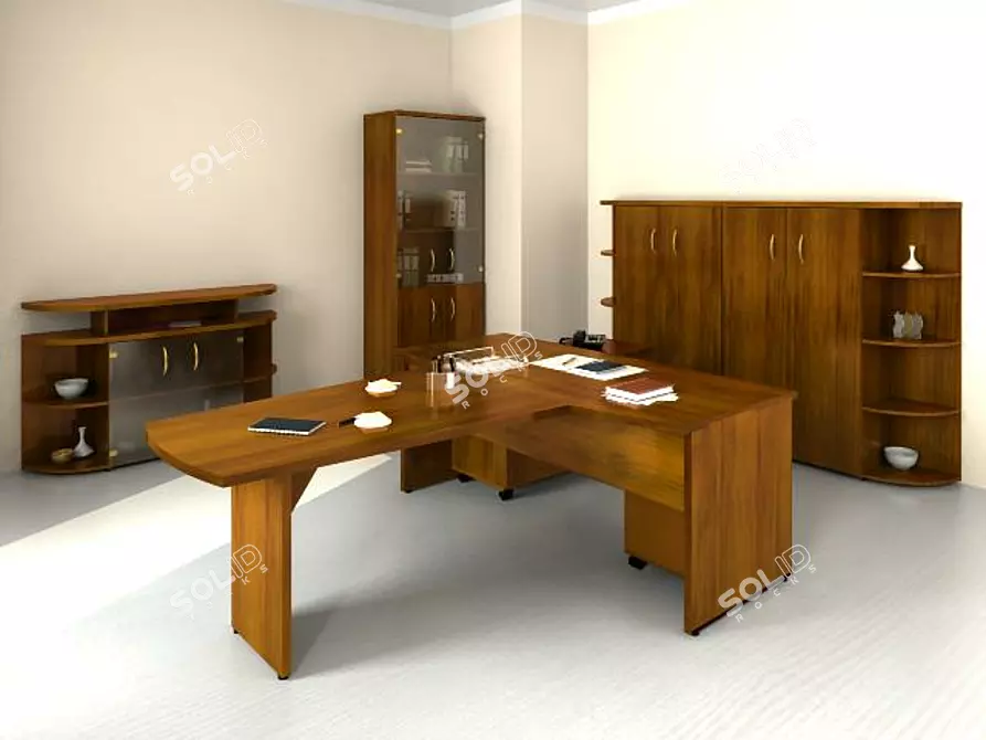 Modern 3D Max Office Furniture 3D model image 1