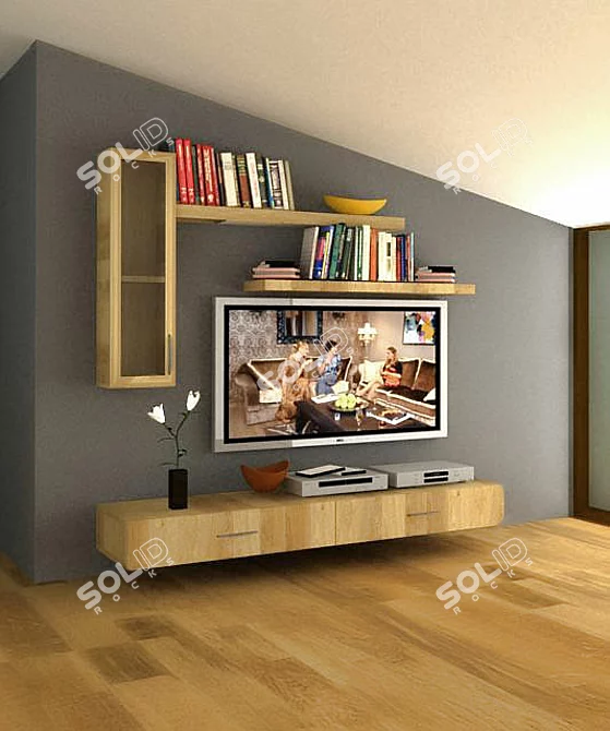 TV Surround Shelves 3D model image 1