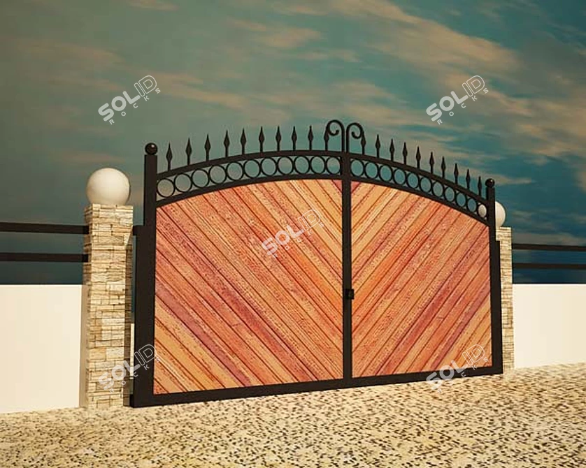 Realistic Gate Model 3D model image 1