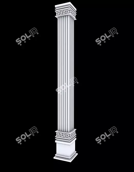 Turkish Architectural Facade Column 3D model image 1