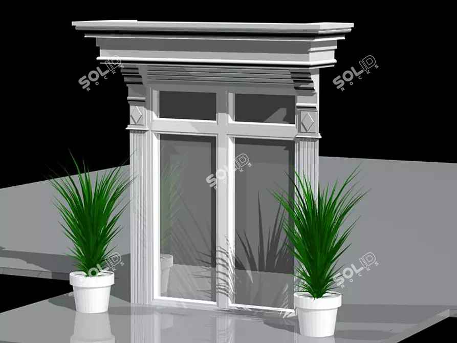 Entrance door with the facade decor Izoman 3D model image 1