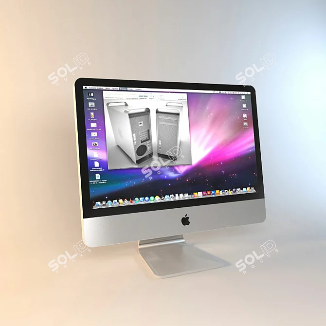 Sleek 21.5" iMac 3D model image 1