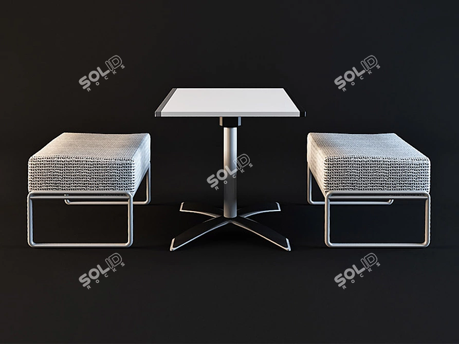 Auto Salon Seating Set 3D model image 1